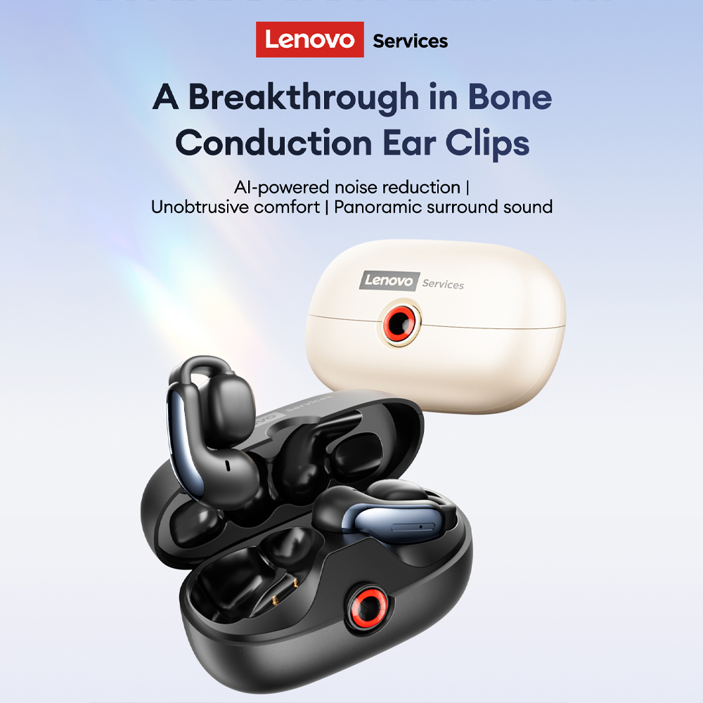 Wired Earphone Mic - Lenovo LES-108 Conduzione ossea TWS Clip