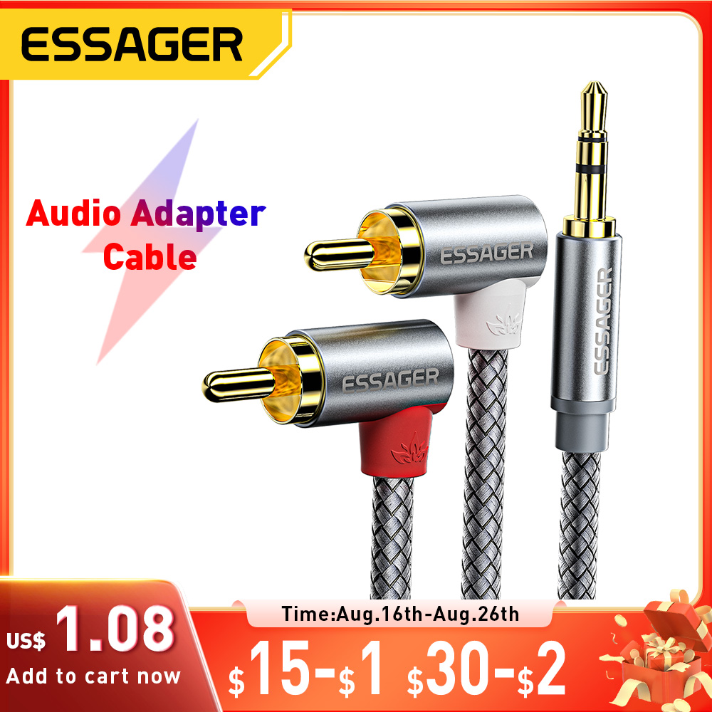 Audio Splitter Y - Essager 90 ° Cavo audio stereo