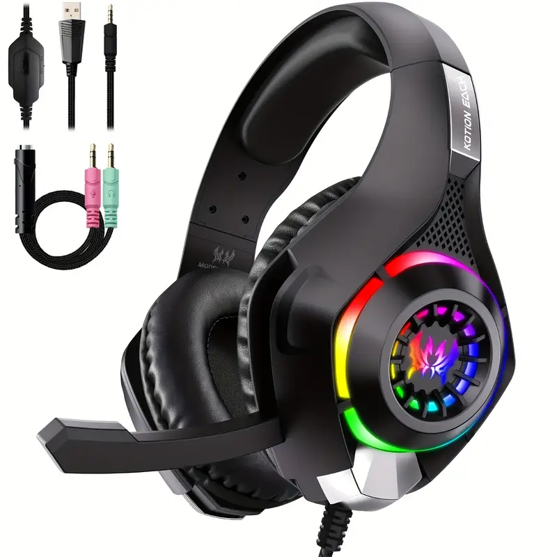 Gaming Headset Rgb - Cuffie da Gaming per PC, PS4,