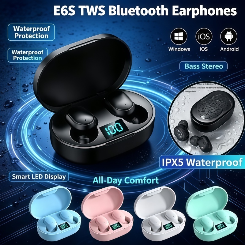 Auricolari Bluetooth TWS E6S 2 - Bluetooth Headset On Ear recensione e prezzo